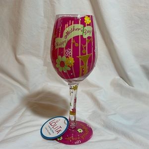 "Happy Mother's Day (Love You, Mom)" Wine Glass by Lolita